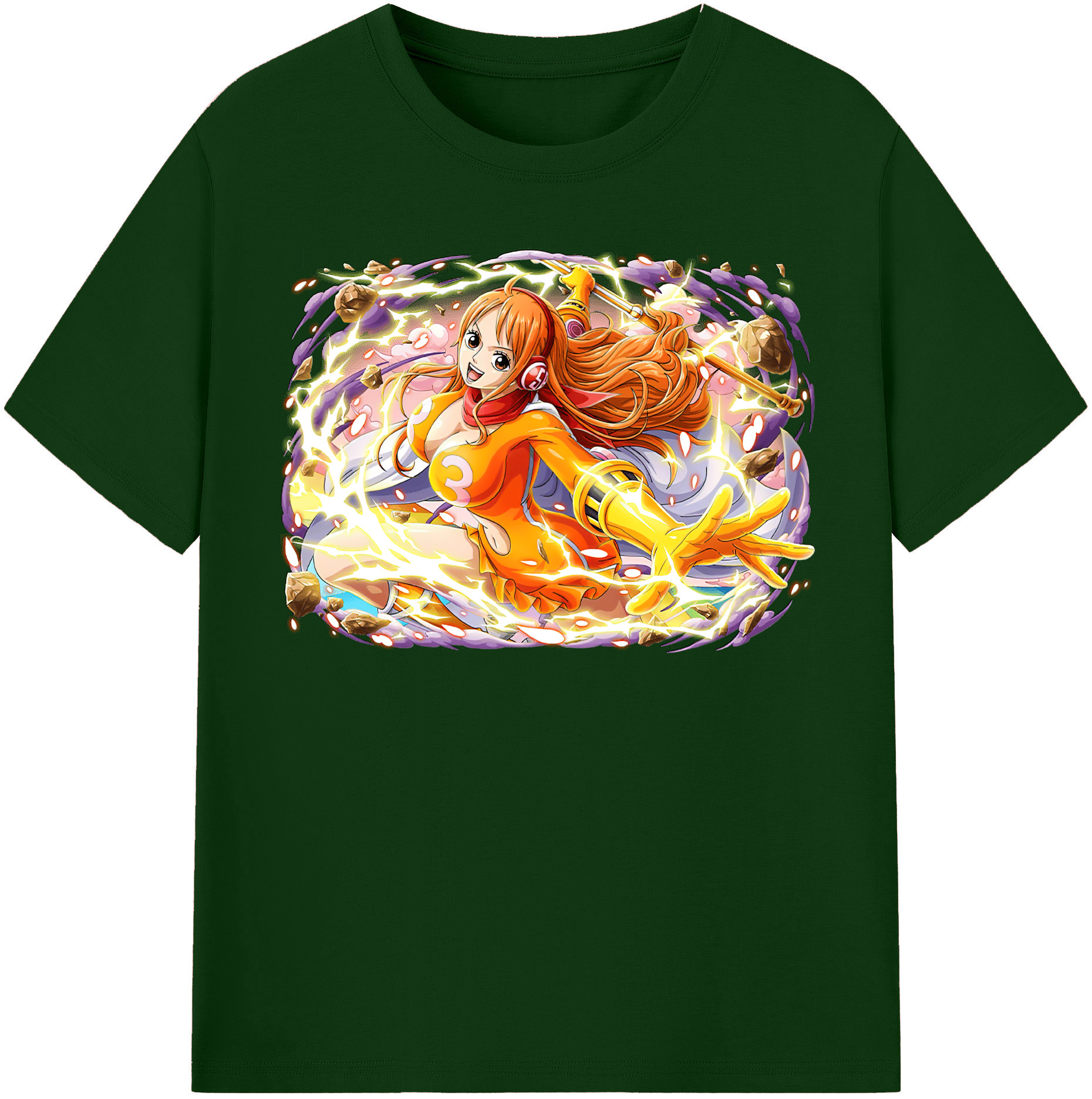 ワンピース ナミ ONE PIECE Nami 綿100％半袖Tシャツ（フロントプリント）